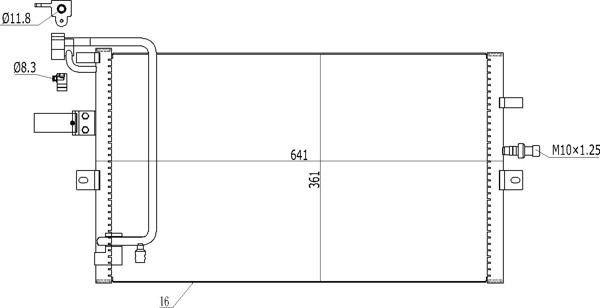 Air con condenser Saab 9-5: 606164 Hart AC Condenser