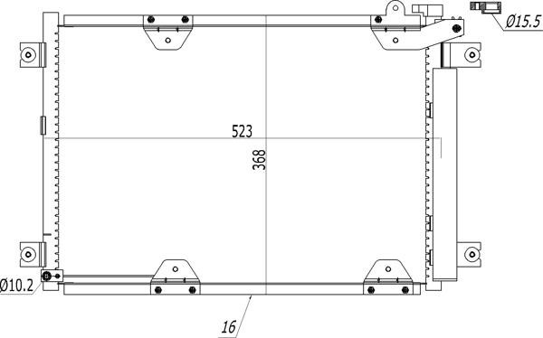 Air con condenser Suzuki: 606200 Hart AC Condenser