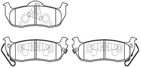 Hsb HP5208 Rear disc brake pads, set HP5208