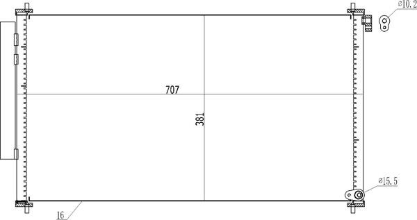 Aircon condenser Honda CRV: 614570 Hart AC Condenser