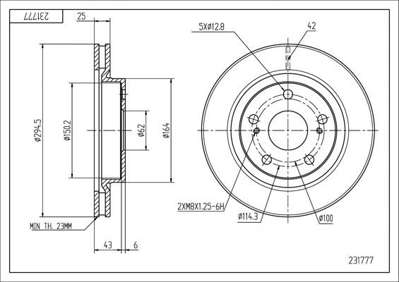 Hart 231 777 Brake disk 231777 231777 Hart Brake disk