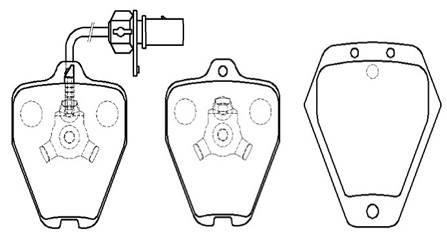 Hsb HP9668 Brake Pad Set, disc brake HP9668