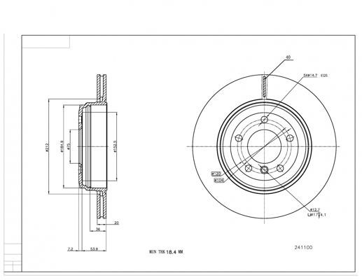 Hart 241 100 Brake disk 241100 241100 Hart Brake disk