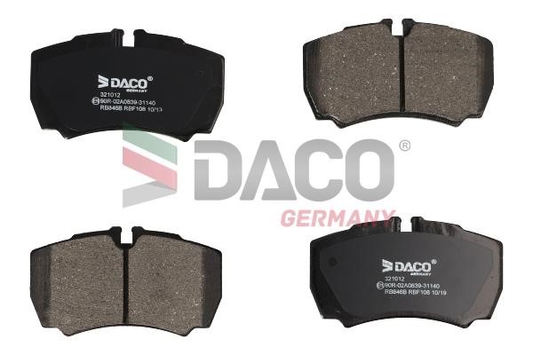Daco 321012 Brake Pad Set, disc brake 321012