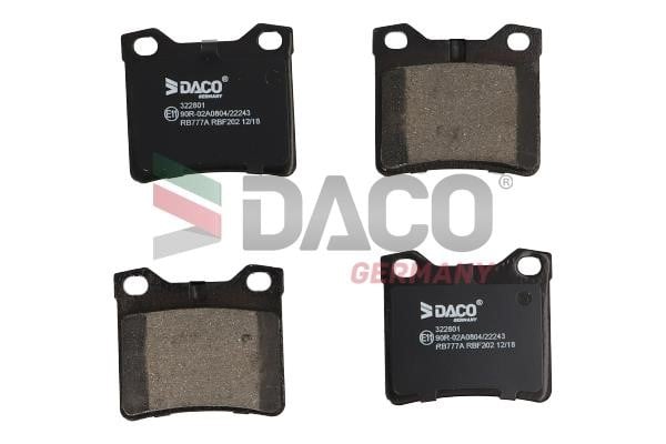 Daco 322801 Brake Pad Set, disc brake 322801