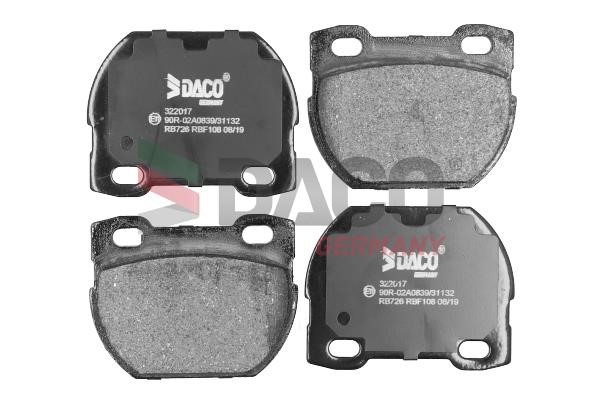 Daco 322017 Brake Pad Set, disc brake 322017