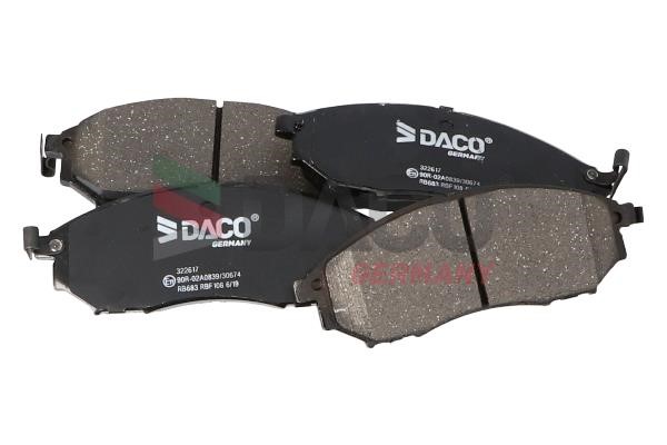 Daco 322617 Brake Pad Set, disc brake 322617