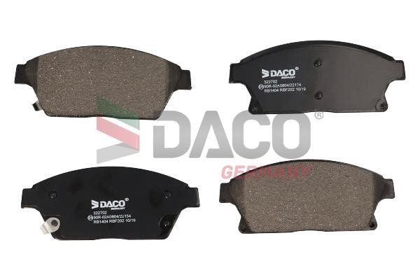 Daco 322702 Brake Pad Set, disc brake 322702