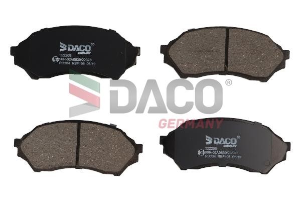 Daco 322209 Brake Pad Set, disc brake 322209