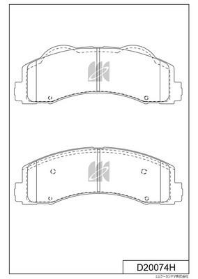 Kashiyama D20074H Brake Pad Set, disc brake D20074H