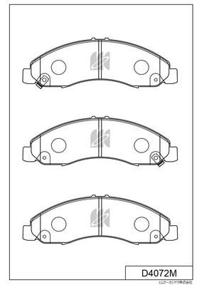 Kashiyama D4072M Brake Pad Set, disc brake D4072M