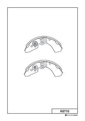 Kashiyama K6710 Brake shoe set K6710