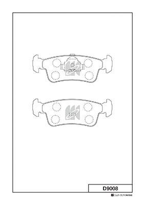 Kashiyama D9008 Front disc brake pads, set D9008