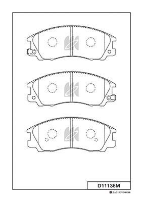 Kashiyama D11136M Brake Pad Set, disc brake D11136M