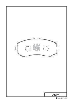 Kashiyama D1274 Front disc brake pads, set D1274