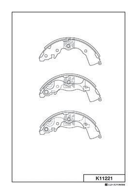 Kashiyama K11221 Brake shoe set K11221