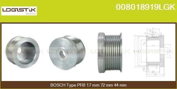 LGK 008018919LGK Belt pulley generator 008018919LGK