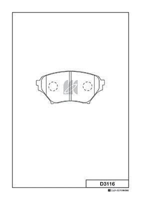 Kashiyama D3116 Brake Pad Set, disc brake D3116