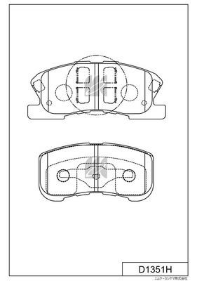 Kashiyama D1351H Brake Pad Set, disc brake D1351H