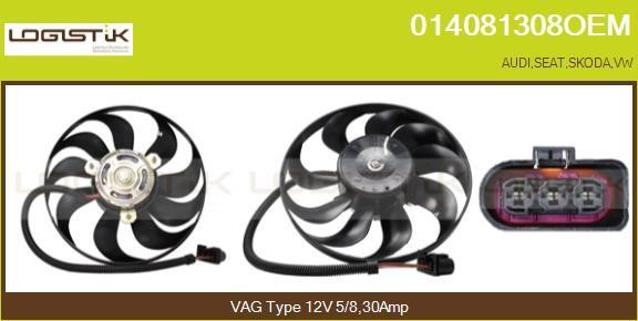 LGK 014081308OEM Hub, engine cooling fan wheel 014081308OEM
