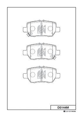 Kashiyama D5144M Brake Pad Set, disc brake D5144M