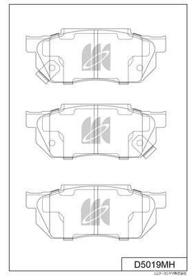 Kashiyama D5019MH Brake Pad Set, disc brake D5019MH