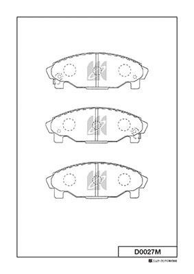 Kashiyama D0027M Brake Pad Set, disc brake D0027M