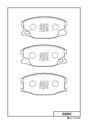 Kashiyama D6091 Rear disc brake pads, set D6091