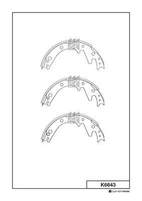 Kashiyama K6643 Brake shoe set K6643