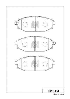 Kashiyama D11182M Front disc brake pads, set D11182M