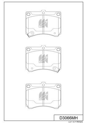 Kashiyama D3066MH Brake Pad Set, disc brake D3066MH