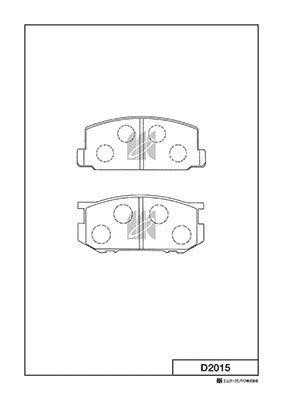 Kashiyama D2015 Front disc brake pads, set D2015