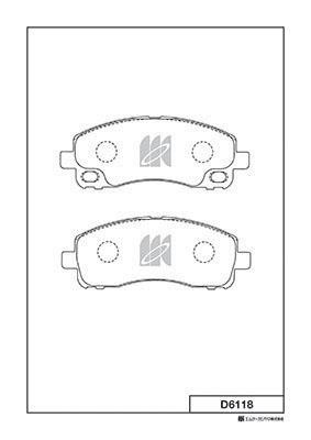 Kashiyama D6118 Rear disc brake pads, set D6118