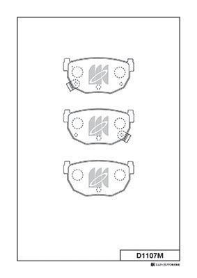 Kashiyama D1107M Rear disc brake pads, set D1107M