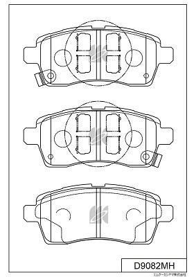 Kashiyama D9082MH Brake Pad Set, disc brake D9082MH