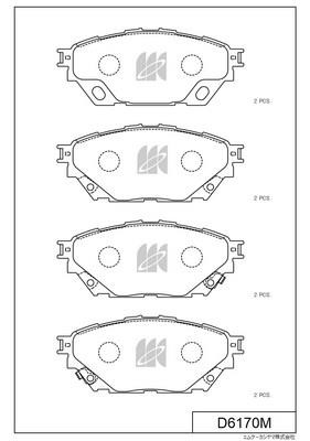 Kashiyama D6170M Brake Pad Set, disc brake D6170M