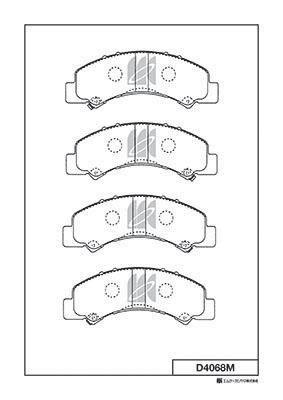 Kashiyama D4068M Front disc brake pads, set D4068M