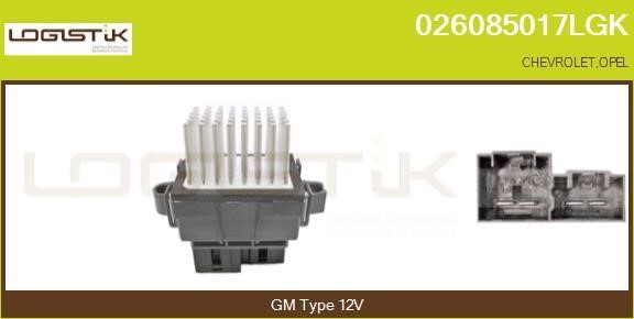 LGK 026085017LGK Resistor, interior blower 026085017LGK