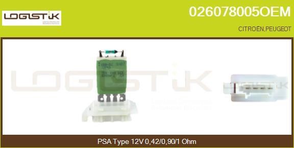LGK 026078005OEM Resistor, interior blower 026078005OEM