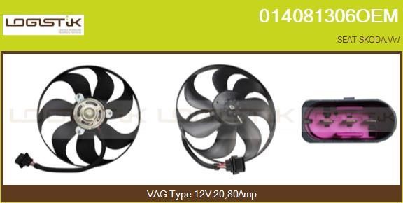LGK 014081306OEM Hub, engine cooling fan wheel 014081306OEM