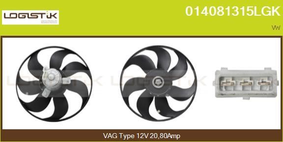 LGK 014081315LGK Hub, engine cooling fan wheel 014081315LGK