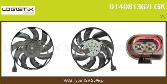 LGK 014081362LGK Hub, engine cooling fan wheel 014081362LGK