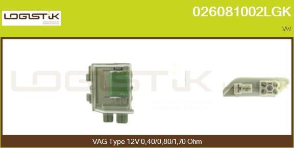 LGK 026081002LGK Resistor, interior blower 026081002LGK