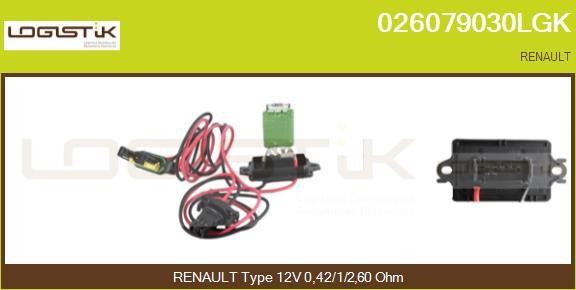 LGK 026079030LGK Resistor, interior blower 026079030LGK