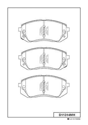 Kashiyama D11314MH Brake Pad Set, disc brake D11314MH