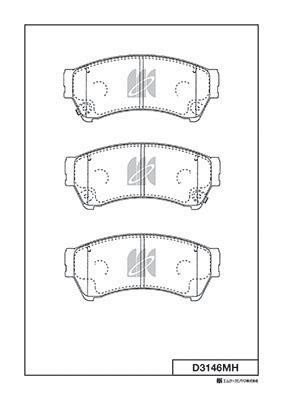 Kashiyama D3146MH Front disc brake pads, set D3146MH