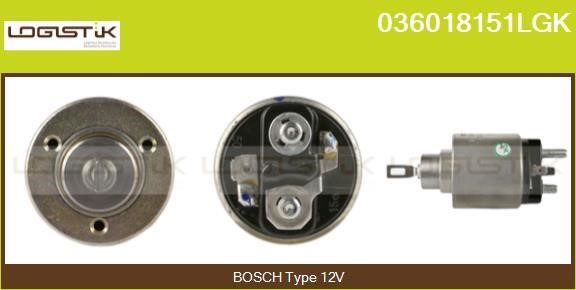 LGK 036018151LGK Solenoid switch, starter 036018151LGK