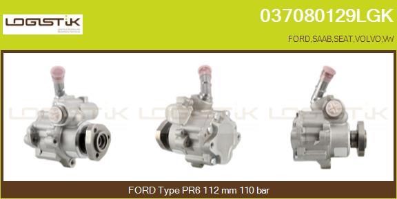 LGK 037080129LGK Hydraulic Pump, steering system 037080129LGK