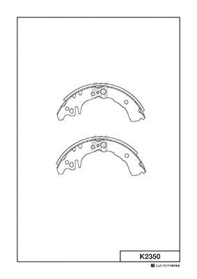 Kashiyama K2350 Brake shoe set K2350