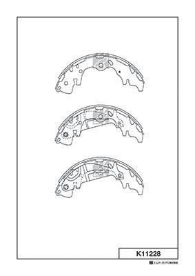 Kashiyama K11228 Brake shoe set K11228